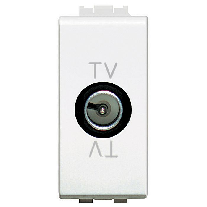 Розетка TV BTicino LIVING LIGHT, скрытый монтаж, белый, N4202P