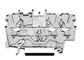 Клемма трехпроводная проходная 0.25-2.5(4)мм.кв. на DIN рейку