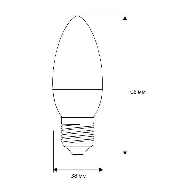 Лампа светодиодная LED8-C35/845/E27 8Вт свеча 4500К бел. E27 750лм 170-265В Camelion 12390