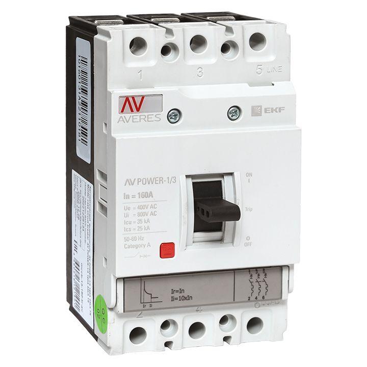 Выключатель автоматический 3п 160А 35кА AV POWER-1/3 TR AVERES EKF mccb-13-160-TR-av